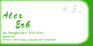 alex erb business card